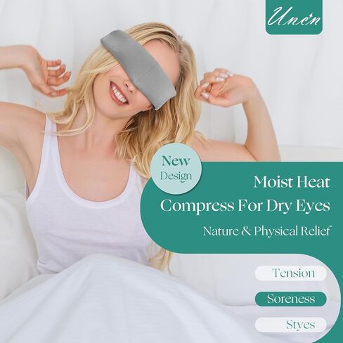 Heated Eye Masks for Dry Eyes, Warm Eye Compress for Stye, Moist Hot Compress with Four Flaxseed Bags, Microwave Activated Weighted Eye Pillow Pad in Kuwait