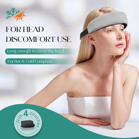 Heated Eye Masks for Dry Eyes, Warm Eye Compress for Stye, Moist Hot Compress with Four Flaxseed Bags, Microwave Activated Weighted Eye Pillow Pad in Kuwait