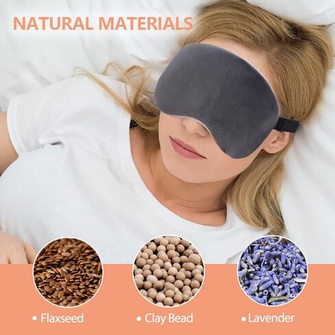 Moist Heat Eye Mask Lavender Scent Microwave Warm Compress Weighted Heated Eye Mask for Dry Eyes, Relieves Stye, Pink Eye Irritated Eyes Microwavable & Reusable in Kuwait