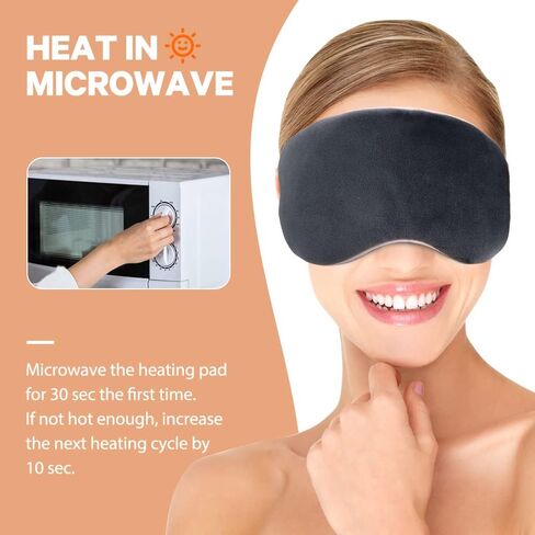 Moist Heat Eye Mask Lavender Scent Microwave Warm Compress Weighted Heated Eye Mask for Dry Eyes, Relieves Stye, Pink Eye Irritated Eyes Microwavable & Reusable in Kuwait