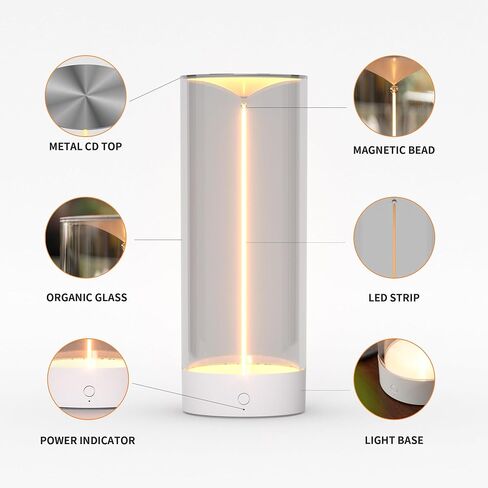 Minimalist Desk Lamp Cordless Table Lamps LED Rechargeable Modern Nightstand Lights Dimmable with 3 Levels for Gaming, Home Office, Bedroom, Living Room, Kitchen, Bar, Restaurant in Kuwait