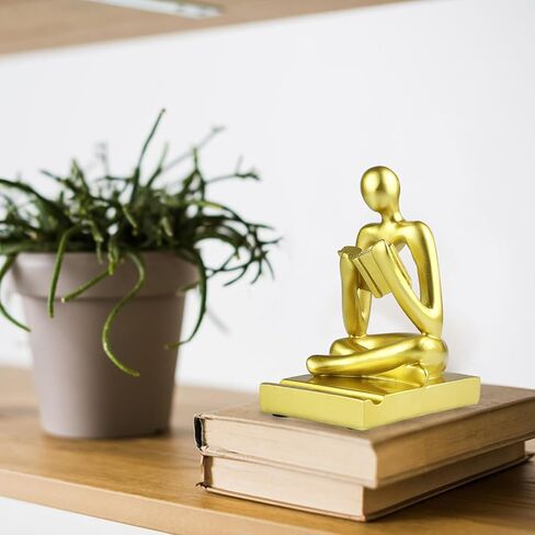 Pen Holder for Desk Cute Office Organizer Phone Stand Supplies Pen Stand Reading Thinker Statue and Sculptures Resin Home Decor for Work School in Saudi Arabia