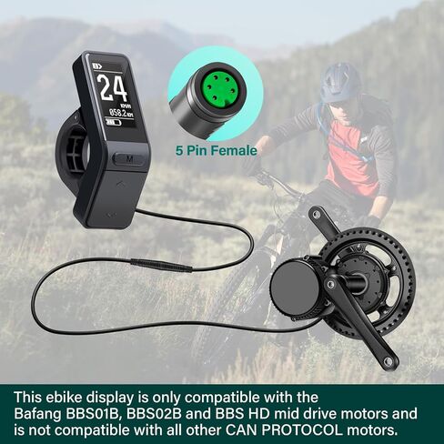 Ebike شاشة الكريستال السائل ل BAFANG BBS01B BBS02B BBS HD منتصف محرك لوحة التحكم في المحرك لتعديل البيانات in Kuwait