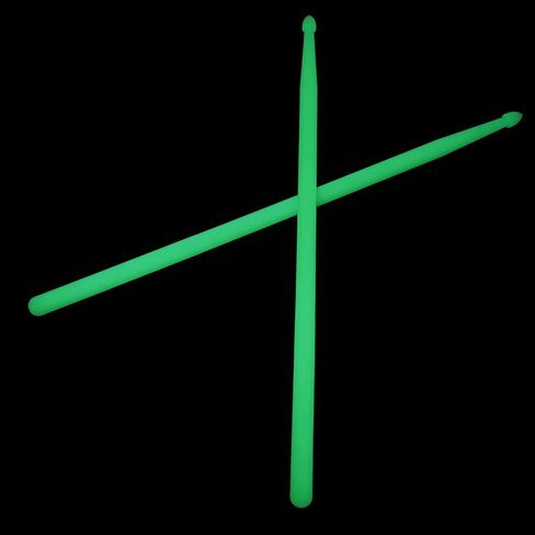 generic 2pcs Nylon Drum Sticks 5A Drumsticks Luminous Glow in the Dark Drumsticks for Kids Adults Musical Instrument Percussion Accessories Fluorescent Green in Saudi Arabia
