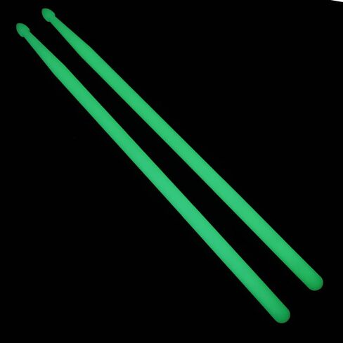 generic 2pcs Nylon Drum Sticks 5A Drumsticks Luminous Glow in the Dark Drumsticks for Kids Adults Musical Instrument Percussion Accessories Fluorescent Green in Saudi Arabia