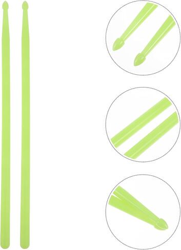 generic 2pcs Nylon Drum Sticks 5A Drumsticks Luminous Glow in the Dark Drumsticks for Kids Adults Musical Instrument Percussion Accessories Fluorescent Green in Saudi Arabia