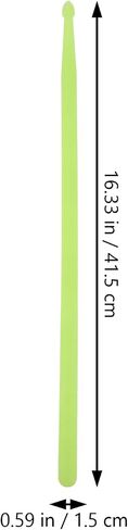 generic 2pcs Nylon Drum Sticks 5A Drumsticks Luminous Glow in the Dark Drumsticks for Kids Adults Musical Instrument Percussion Accessories Fluorescent Green in Saudi Arabia