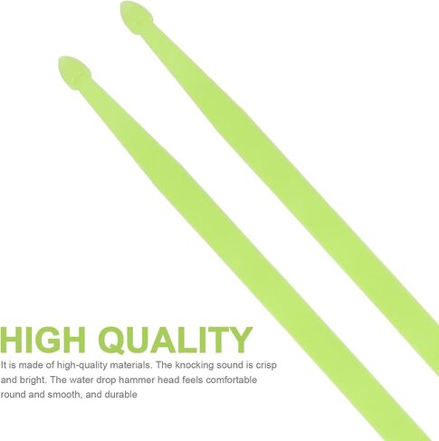 generic 2pcs Nylon Drum Sticks 5A Drumsticks Luminous Glow in the Dark Drumsticks for Kids Adults Musical Instrument Percussion Accessories Fluorescent Green in Saudi Arabia