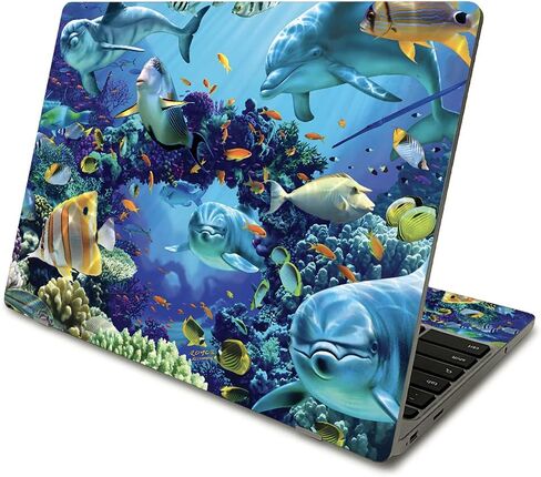 MightySkins Skin Compatible with Samsung Chromebook 4 (2021) 11.6" - Aztec Fox | Protective, Durable, and Unique Vinyl Decal wrap Cover | Easy to Apply, Remove, and Change Styles | Made in The USA in Kuwait