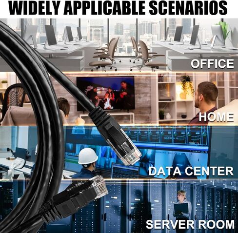 كابل إيثرنت Cat 6 مع تقرير اختبار FLUKE، كابل إيثرنت 6 أقدام (حزمة من قطعتين)، كابل Cat 6 (كابلات Cat6)، كابلات تصحيح Cat 6، كابلات إنترنت قصيرة بدون تشابك، كابل شبكة RJ45 - أسود وأزرق in Kuwait