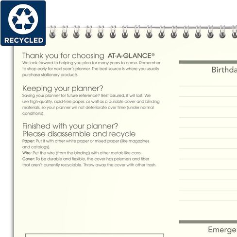 AT-A-GLANCE 2024 Wall Calendar, 15" x 12", Medium, Monthly, Recycled (PMG772824) in Saudi Arabia