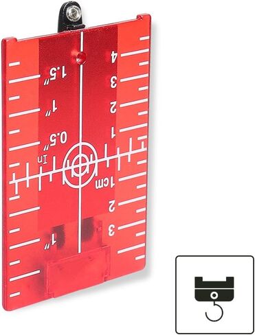 بطاقة لوحة الهدف بالليزر الأرضية المغناطيسية Huepar TP01R مع حامل لتطبيقات الشعاع الأحمر مما يعزز رؤية خطوط أو نقاط الليزر الخضراء 1.3 مرة in Kuwait