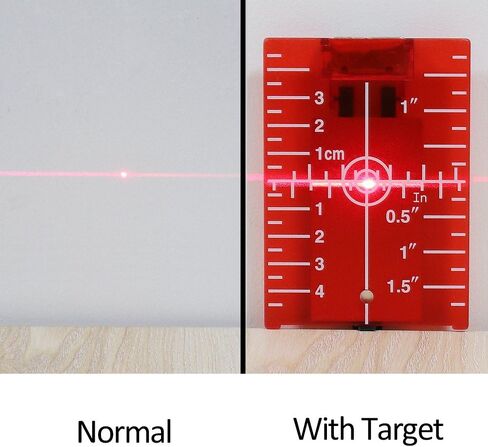 بطاقة لوحة الهدف بالليزر الأرضية المغناطيسية Huepar TP01R مع حامل لتطبيقات الشعاع الأحمر مما يعزز رؤية خطوط أو نقاط الليزر الخضراء 1.3 مرة in Kuwait