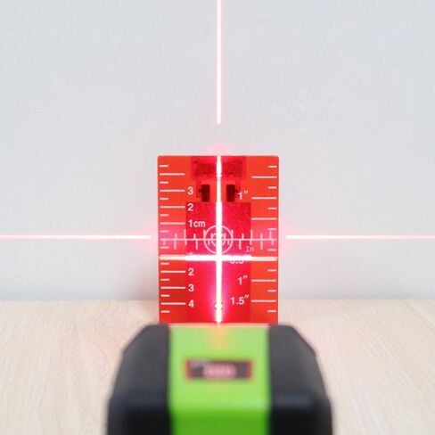 بطاقة لوحة الهدف بالليزر الأرضية المغناطيسية Huepar TP01R مع حامل لتطبيقات الشعاع الأحمر مما يعزز رؤية خطوط أو نقاط الليزر الخضراء 1.3 مرة in Kuwait