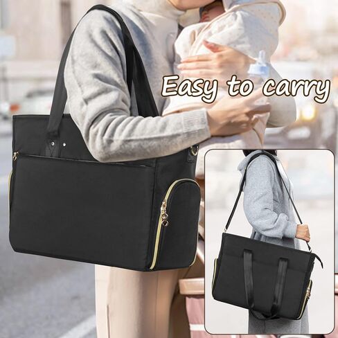 CURMIO Breast Pump Bag Compatible with Spectra S1, S2 and Medela, Work Pumping Tote with Laptop Sleeve for Breastfeeding Moms, Black (Empty Bag Only) in Saudi Arabia