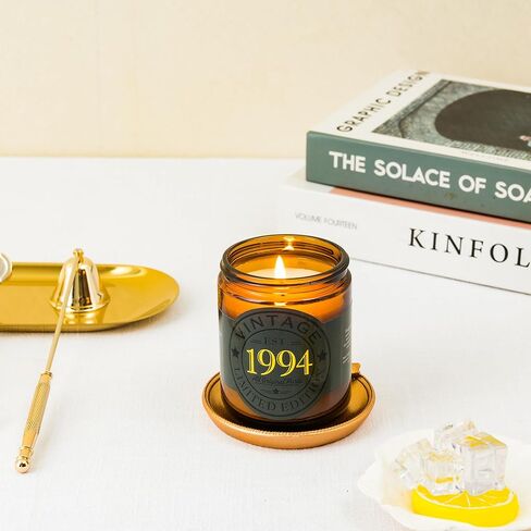 هدايا عيد الميلاد الثلاثين من كالكولس لشموع العلاج العطري الخاصة بها 2024 - "إصدار محدود 1994" هدايا الحفلات، شمعة برطمان الصويا للنساء، 9 أونصة، حرق 50 ساعة قابلة لإعادة الاستخدام in Kuwait