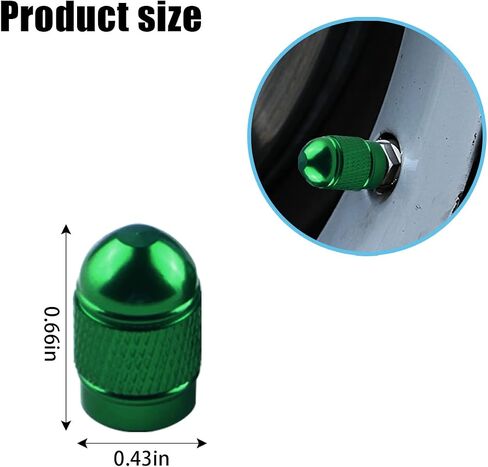 BELOMI 12 Pcs Auto Valve Stem Caps, Aluminum Alloy Colorful Tire Valve Covers, DustProof Metal Air Valve Lids for Car, Truck, Motorcycle, Bike, Universal Vehicle Accessories (Black) in Saudi Arabia