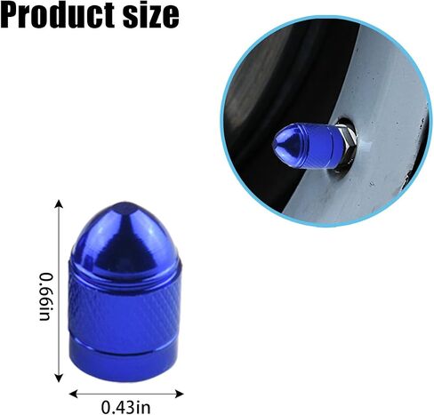 BELOMI 12 Pcs Auto Valve Stem Caps, Aluminum Alloy Colorful Tire Valve Covers, DustProof Metal Air Valve Lids for Car, Truck, Motorcycle, Bike, Universal Vehicle Accessories (Black) in Saudi Arabia