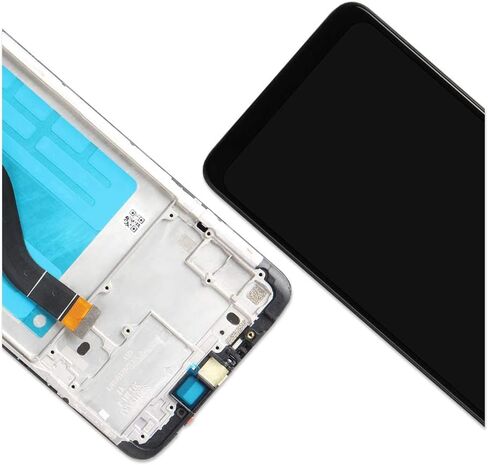 لهاتف Samsung Galaxy A20s 2019 شاشة LCD تعمل باللمس محول رقمي SM-A207F/DS SM-A207M/DS طقم إصلاح كامل للتجميع مع أدوات (أسود مع إطار) in Saudi Arabia