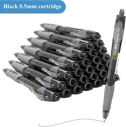 M&G 30 Pcs Gel Pens, 0.5mm Black Ink Gel Pen Fine Point Pens, Retractable Gel Ink Rollerball Pens, Quick Dry Gel Ink Pens with Large Capacity Ink Smooth Writing for Office School Women Men (Modern) in Kuwait