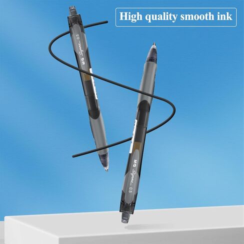 M&G 30 Pcs Gel Pens, 0.5mm Black Ink Gel Pen Fine Point Pens, Retractable Gel Ink Rollerball Pens, Quick Dry Gel Ink Pens with Large Capacity Ink Smooth Writing for Office School Women Men (Modern) in Kuwait