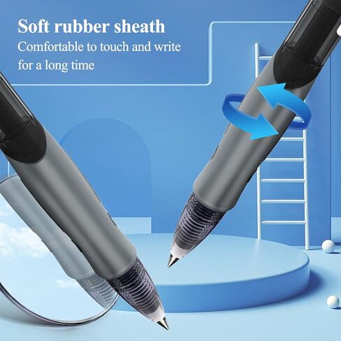 M&G 30 Pcs Gel Pens, 0.5mm Black Ink Gel Pen Fine Point Pens, Retractable Gel Ink Rollerball Pens, Quick Dry Gel Ink Pens with Large Capacity Ink Smooth Writing for Office School Women Men (Modern) in Kuwait