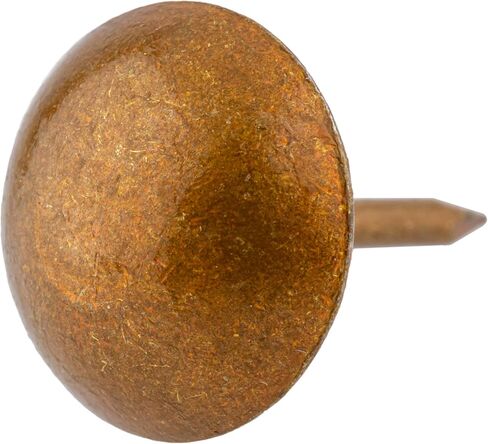 French Natural Finished Plain Dome Head Upholstery Tacks | 7/16" Diameter X 1/2" Long | Pack of 50 | Decorative Nail Heads for Furniture | UA-FRH7161-FN in Saudi Arabia