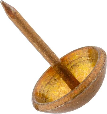 French Natural Finished Plain Dome Head Upholstery Tacks | 7/16" Diameter X 1/2" Long | Pack of 50 | Decorative Nail Heads for Furniture | UA-FRH7161-FN in Saudi Arabia