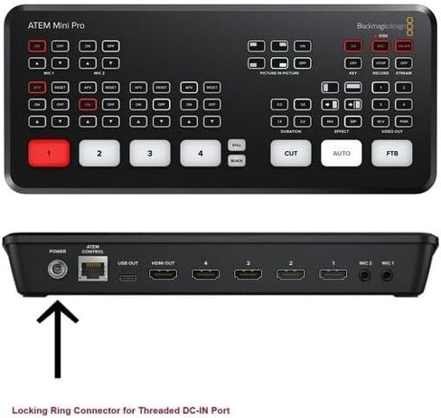 محول تيار متردد متوافق مع تصميم بلاك ماجيك ATEM Mini Pro in Kuwait