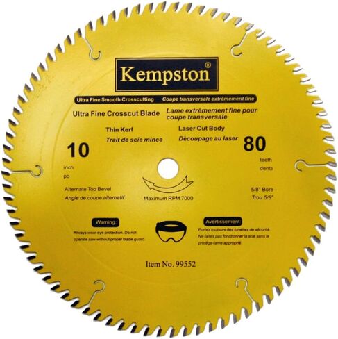 Kempston 99552 10 بوصة × 80 سن شفرة احترافية رفيعة للغاية متقاطعة مع أربور 5/8 بوصة in Kuwait