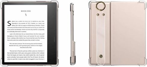 حافظة شفافة بحزام يدوي لجهاز Kindle Oasis مقاس 7 بوصات (الجيل العاشر، 2019 والجيل التاسع، 2017)، نحيفة وخفيفة الوزن ومطاط السيليكون المقاوم للخدش (شفاف) in Kuwait