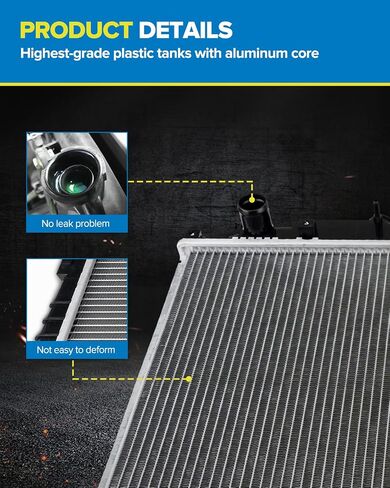 PHILTOP CU2917 Radiator Compatible with Camry 2007-2009, Automotive Replacement Engine Radiators in Saudi Arabia