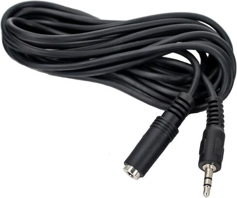 ChromaCast 2 Pack 5ft Black 3.5mm Rubber Aux Cable, Audio Auxiliary Input Adapter Male to Male AUX Cord for Headphones, Car, Home Stereos, Speaker, iPhone, iPad, iPod, Echo & More in Saudi Arabia