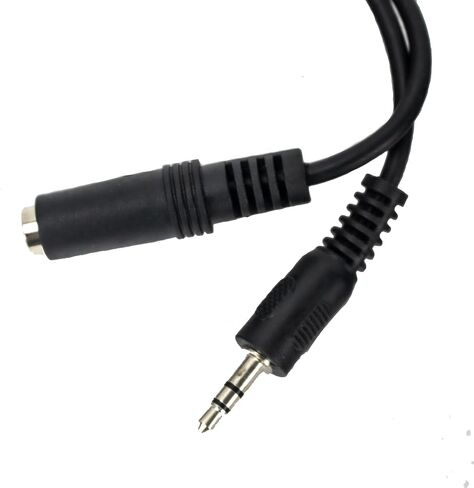ChromaCast 2 Pack 5ft Black 3.5mm Rubber Aux Cable, Audio Auxiliary Input Adapter Male to Male AUX Cord for Headphones, Car, Home Stereos, Speaker, iPhone, iPad, iPod, Echo & More in Saudi Arabia
