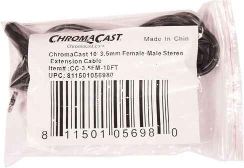 ChromaCast 2 Pack 5ft Black 3.5mm Rubber Aux Cable, Audio Auxiliary Input Adapter Male to Male AUX Cord for Headphones, Car, Home Stereos, Speaker, iPhone, iPad, iPod, Echo & More in Saudi Arabia