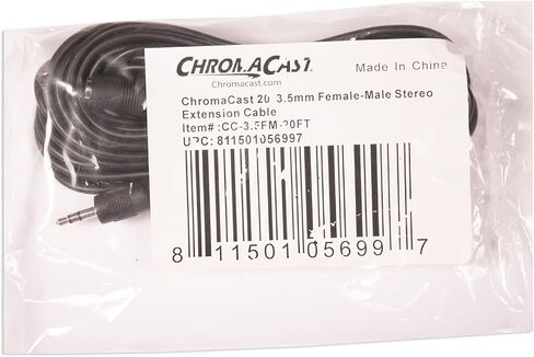 ChromaCast 2 Pack 5ft Black 3.5mm Rubber Aux Cable, Audio Auxiliary Input Adapter Male to Male AUX Cord for Headphones, Car, Home Stereos, Speaker, iPhone, iPad, iPod, Echo & More in Saudi Arabia