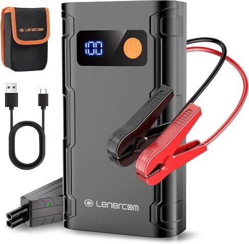 Jump Starter, 2250A Peak Car Battery Jump Starter for Up to 8.5L Gas and 5.0L Diesel Engines, 12V Battery Jumper Starter Portable with Safety Jumper Cables/Dual USB Outputs/LCD Display/LED Light in Saudi Arabia