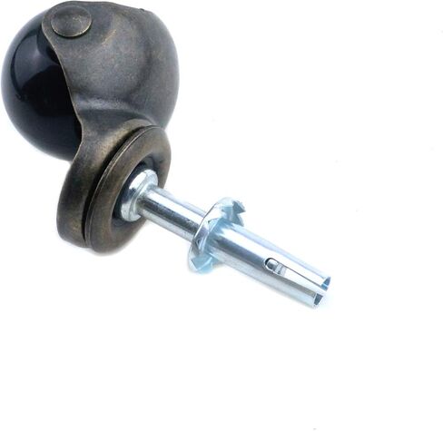 عجلات كروية، عجلات كروية دوارة بغطاء من النحاس العتيق مقاس 1.5 بوصة مع مقابس جذعية بمقبض 5/16 - برونزية (عبوة من 4 قطع) in Kuwait