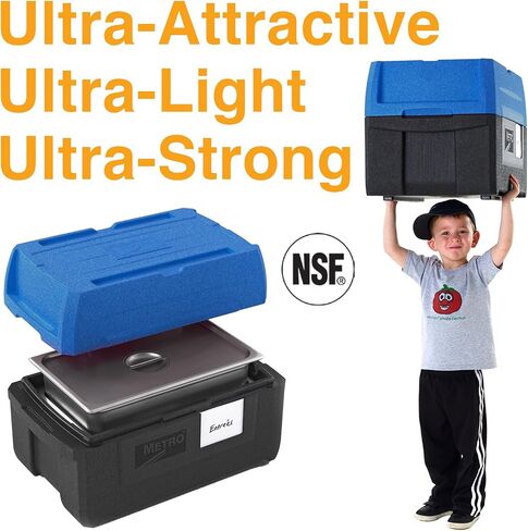 Metro Mightylite ML180XL Top Load Insulated Food Carrier - Professional-Grade Multipurpose Pan Carrier, Insulated Cooler and Food Warmer with Extra Capacity Lid - 45 qt or 5 Pan Capacity in Saudi Arabia