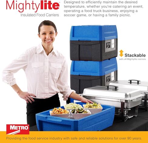 Metro Mightylite ML180XL Top Load Insulated Food Carrier - Professional-Grade Multipurpose Pan Carrier, Insulated Cooler and Food Warmer with Extra Capacity Lid - 45 qt or 5 Pan Capacity in Saudi Arabia