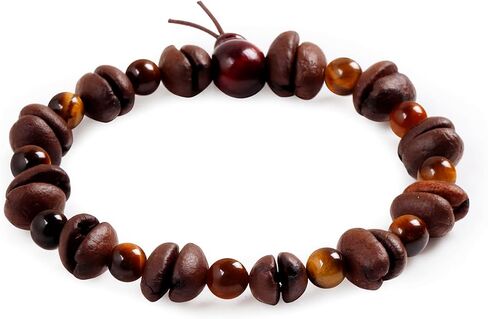 Day Day Up Real Coffee Bean Charm Bracelet for Men & Women Handmade Stretch Beaded Bracelet – Unique Jewelry Gift for Coffee Lovers Bracelet in Saudi Arabia
