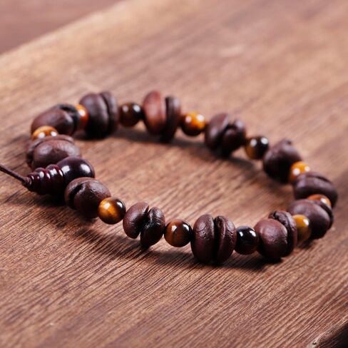 Day Day Up Real Coffee Bean Charm Bracelet for Men & Women Handmade Stretch Beaded Bracelet – Unique Jewelry Gift for Coffee Lovers Bracelet in Saudi Arabia