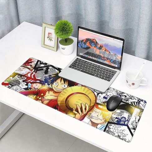 Anime Mouse Pad Gaming Mouse Pad Desk Pad Soft Smooth Surface and Anti-Slip Rubber Base Waterproof Soft Cloth Mouse Mat (31.5 x 11.8 Inches), Cartoon 27 in Saudi Arabia