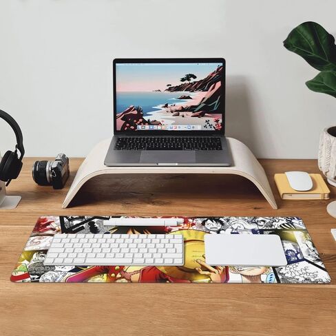 Anime Mouse Pad Gaming Mouse Pad Desk Pad Soft Smooth Surface and Anti-Slip Rubber Base Waterproof Soft Cloth Mouse Mat (31.5 x 11.8 Inches), Cartoon 27 in Saudi Arabia