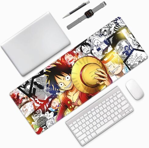 Anime Mouse Pad Gaming Mouse Pad Desk Pad Soft Smooth Surface and Anti-Slip Rubber Base Waterproof Soft Cloth Mouse Mat (31.5 x 11.8 Inches), Cartoon 27 in Saudi Arabia