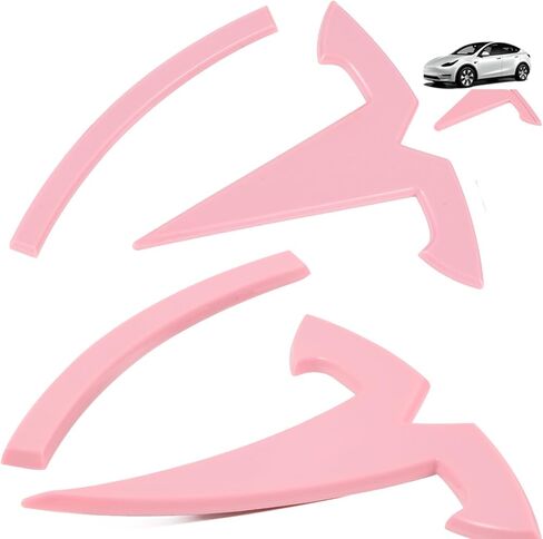 Emblem Accessories for Tesla Model 3 Logo Sticker 2023 2022-2017 Model 3 Decals (Black) in Saudi Arabia