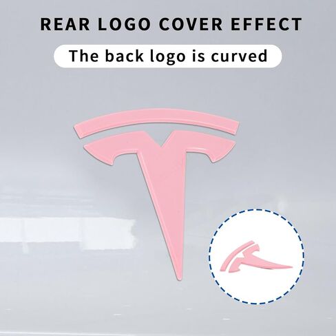 Emblem Accessories for Tesla Model 3 Logo Sticker 2023 2022-2017 Model 3 Decals (Black) in Saudi Arabia