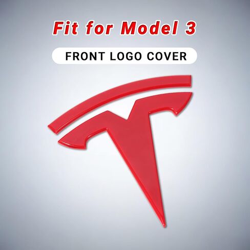 Emblem Accessories for Tesla Model 3 Logo Sticker 2023 2022-2017 Model 3 Decals (Black) in Saudi Arabia