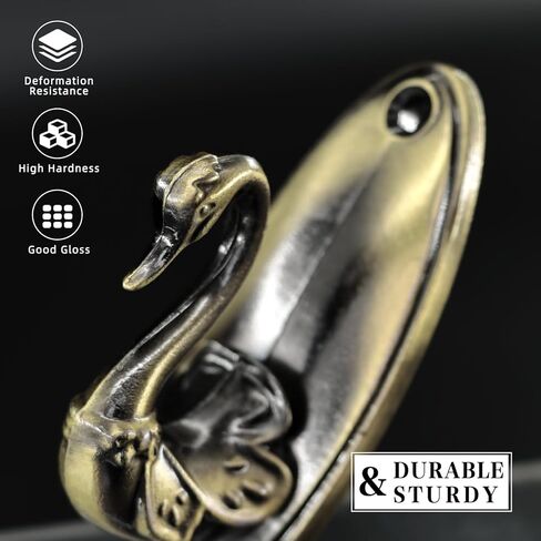 حوامل ستائر، خطاف بجعة من سبائك الزنك قطعتان من ملحقات تزيين النوافذ، مثبتة يدويًا على الحائط لغرفة النوم، وخطافات الأبواب والنوافذ (ذهبي) in Kuwait