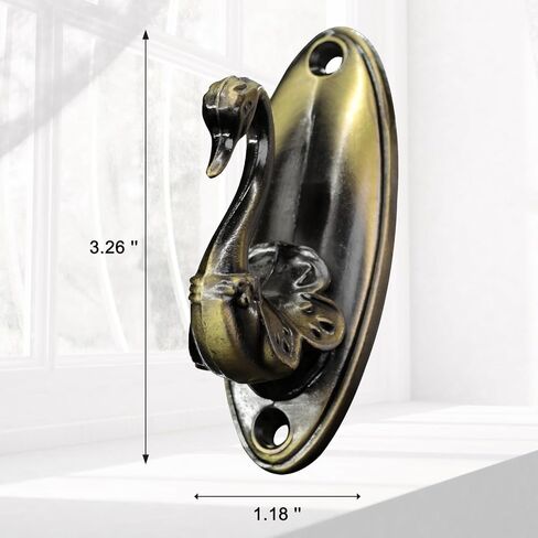 حوامل ستائر، خطاف بجعة من سبائك الزنك قطعتان من ملحقات تزيين النوافذ، مثبتة يدويًا على الحائط لغرفة النوم، وخطافات الأبواب والنوافذ (ذهبي) in Kuwait